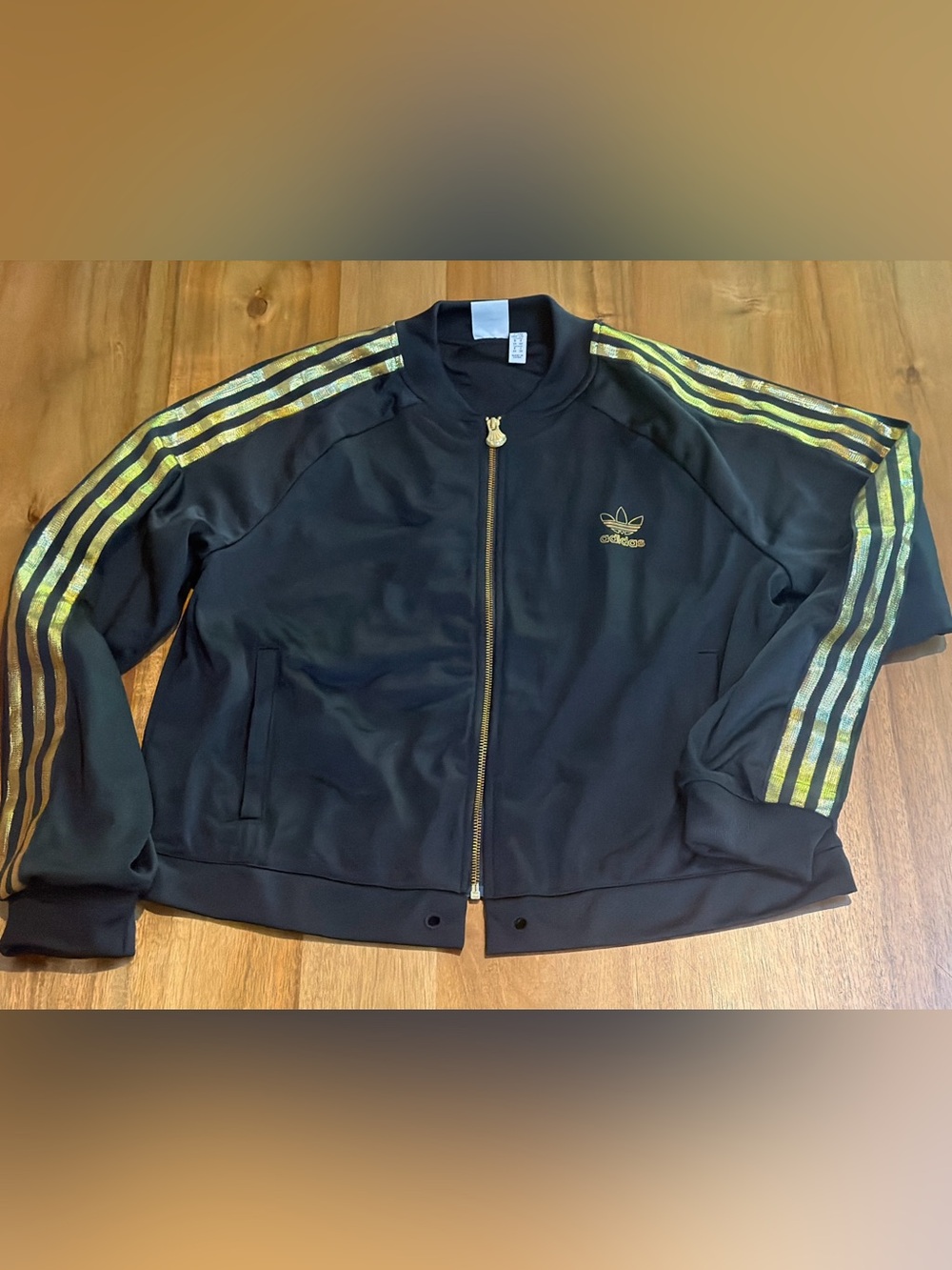 adidas Originals 50th Anniversary Superstar 24K Gold Track Jacket Women's L